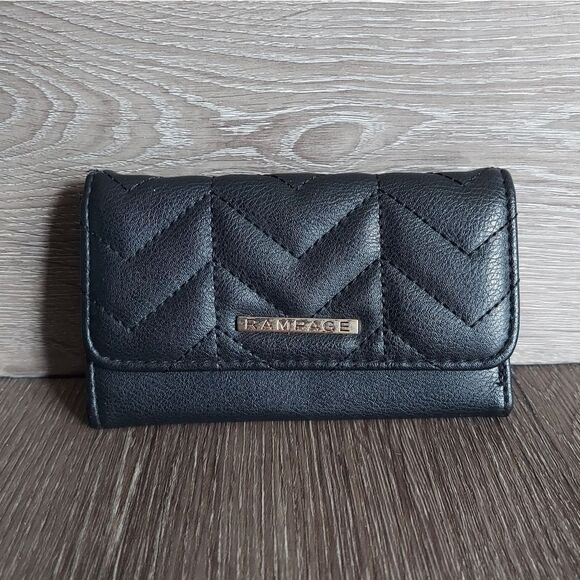 Rampage Black Quilted Wallet - Picture 1 of 8